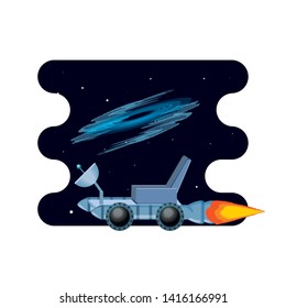 space explorer vehicle icon vector ilustration