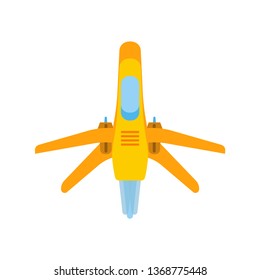 Space fighter vector cartoon war fantasy game. Futuristic rocket military future alien jet. Galaxy shuttle force fiction