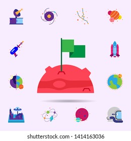 Space, flag color icon. Universal set of Space for website design and development, app development