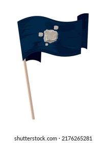 space flag emblem icon isolated