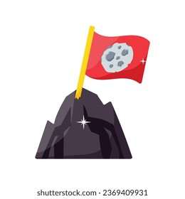 Space flag vector colorful stickers Icon Design illustration. EPS 10 File 