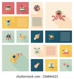 Space flat app ui background,eps10