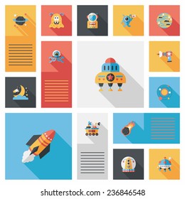 Space flat app ui background,eps10