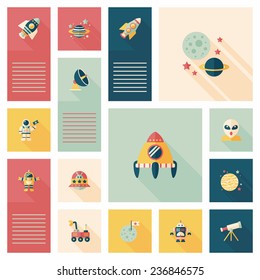 Space flat app ui background,eps10
