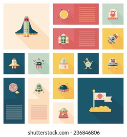 Space flat app ui background,eps10