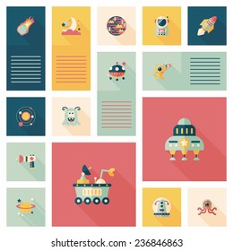 Space flat app ui background,eps10