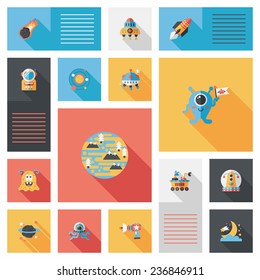 Space flat app ui background,eps10