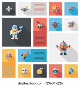 Space flat app ui background,eps10