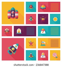 Space flat app ui background,eps10