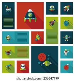 Space flat app ui background,eps10