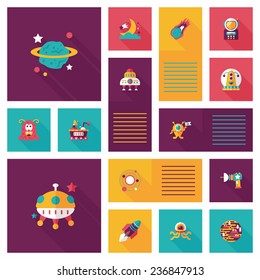 Space flat app ui background,eps10