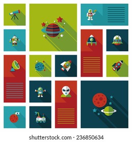 Space flat app ui background,eps10