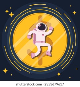 Space Flat Art. Business Concepts. Web People.