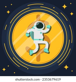 Space Flat Art. Business Concepts. Web People.