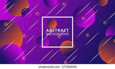 Space flat background with planets and stars. Vector illustration