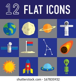 space flat icon