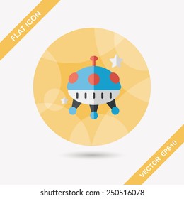 Space flat icon with long shadow,eps10