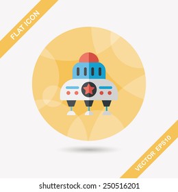 Space flat icon with long shadow,eps10