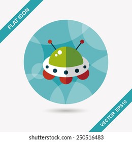 Space flat icon with long shadow,eps10