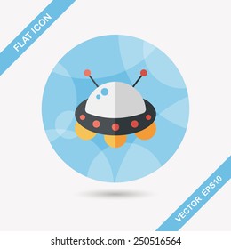 Space flat icon with long shadow,eps10