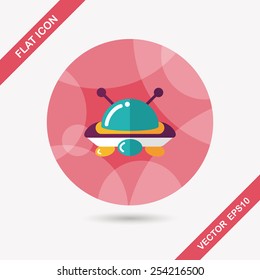 Space flat icon with long shadow,eps10