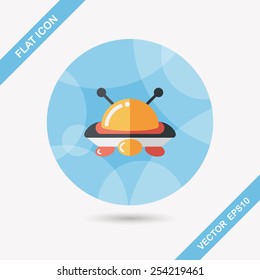 Space flat icon with long shadow,eps10