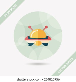 Space flat icon with long shadow,eps10