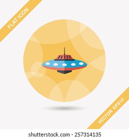 Space flat icon with long shadow,eps10