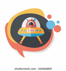 Space flat icon with long shadow,eps10
