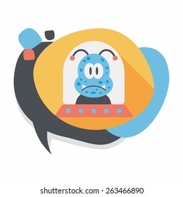 Space flat icon with long shadow,eps10