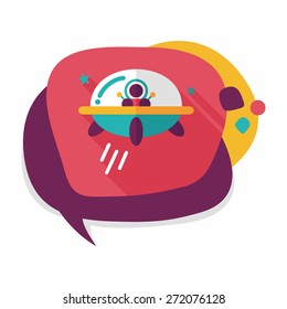 Space flat icon with long shadow,eps10