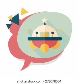 Space flat icon with long shadow,eps10