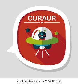 Space flat icon with long shadow,eps10