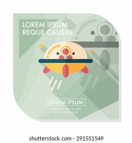 Space flat icon with long shadow,eps10