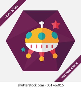 Space flat icon with long shadow,eps10
