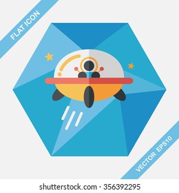 Space flat icon with long shadow,eps10