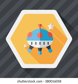 Space flat icon with long shadow,eps10