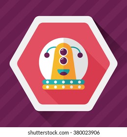 Space flat icon with long shadow,eps10