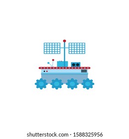 Space flat icons Vector İllustration