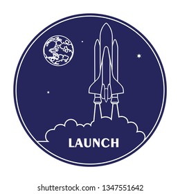 Space flight icon