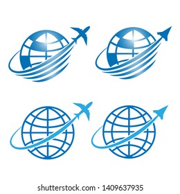 Space flight symbol and Travel logo icons design illustration vector