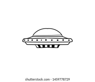 Space Flying Saucer Doodle Vector Stock Vector (Royalty Free ...