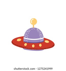 space flying saucer vector illustration