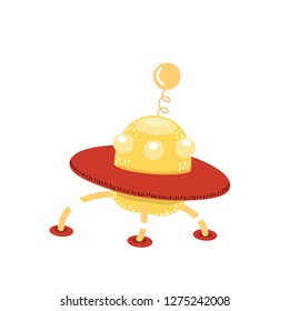 space flying saucer vector illustration