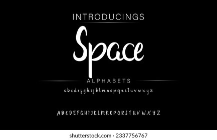 Space Font Handwritten Signature  Brush Font Type Font lettering handwritten