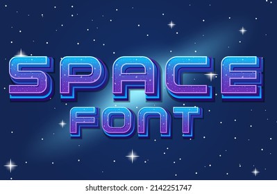 Space font logo on space background illustration