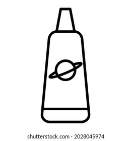 Icono De Esquema Del Vector De Alimentos Espaciales Aislado En Fondo Blanco
