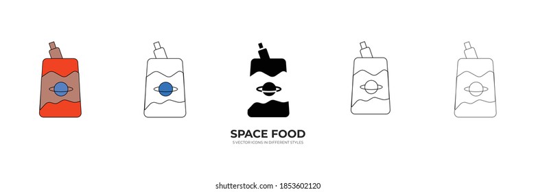  space food vector type icon