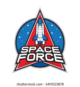 Space Force Fantasy vector illustration, perfect for logo, badge design and t shirt design