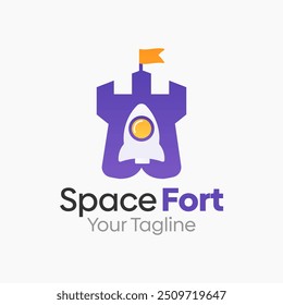 Plantilla de diseño de logotipos de Space Fort. Bueno para empresas, agencias, comunidad y Organización